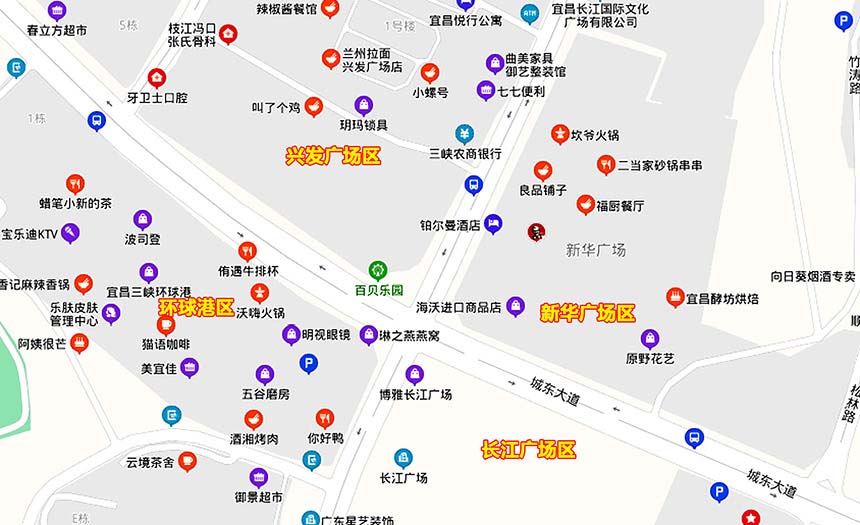 中南路商圈示意图